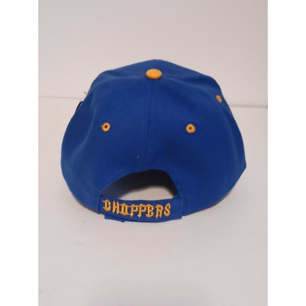 NWT - Blue Choppers Cap Embroidered Motorcycle Flames - Picture 3 of 4